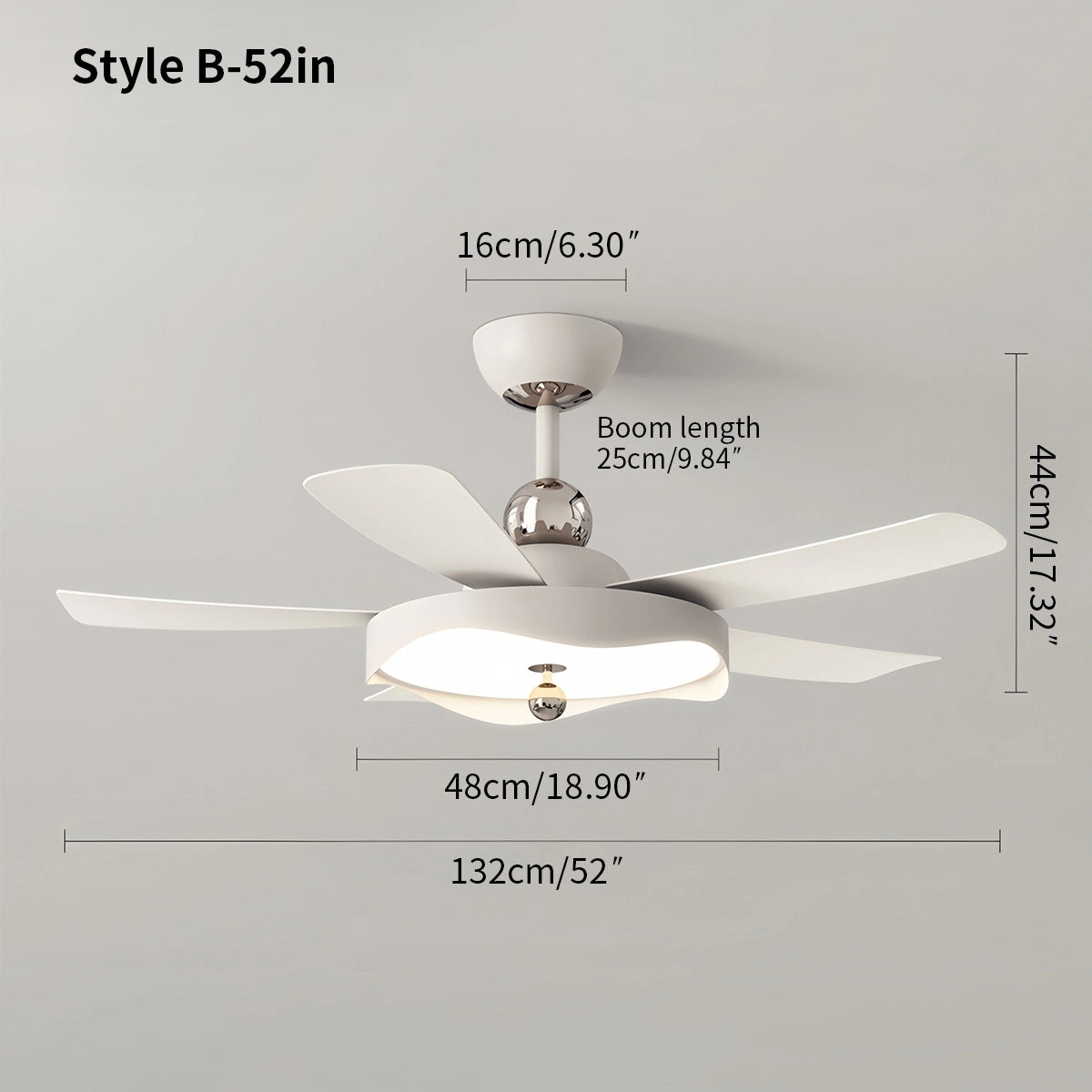 Antizer Silent Ceiling Fan with Light & Remote Control