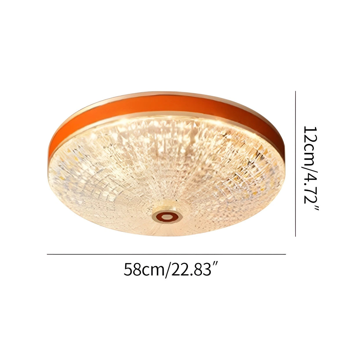 Antizer Crystal Glass Ceiling Light Ultrathin Circular