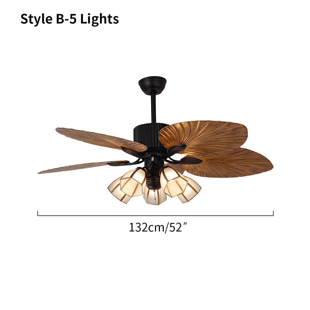 Antizer Tropical Palm Leaves Ceiling Fan with Light