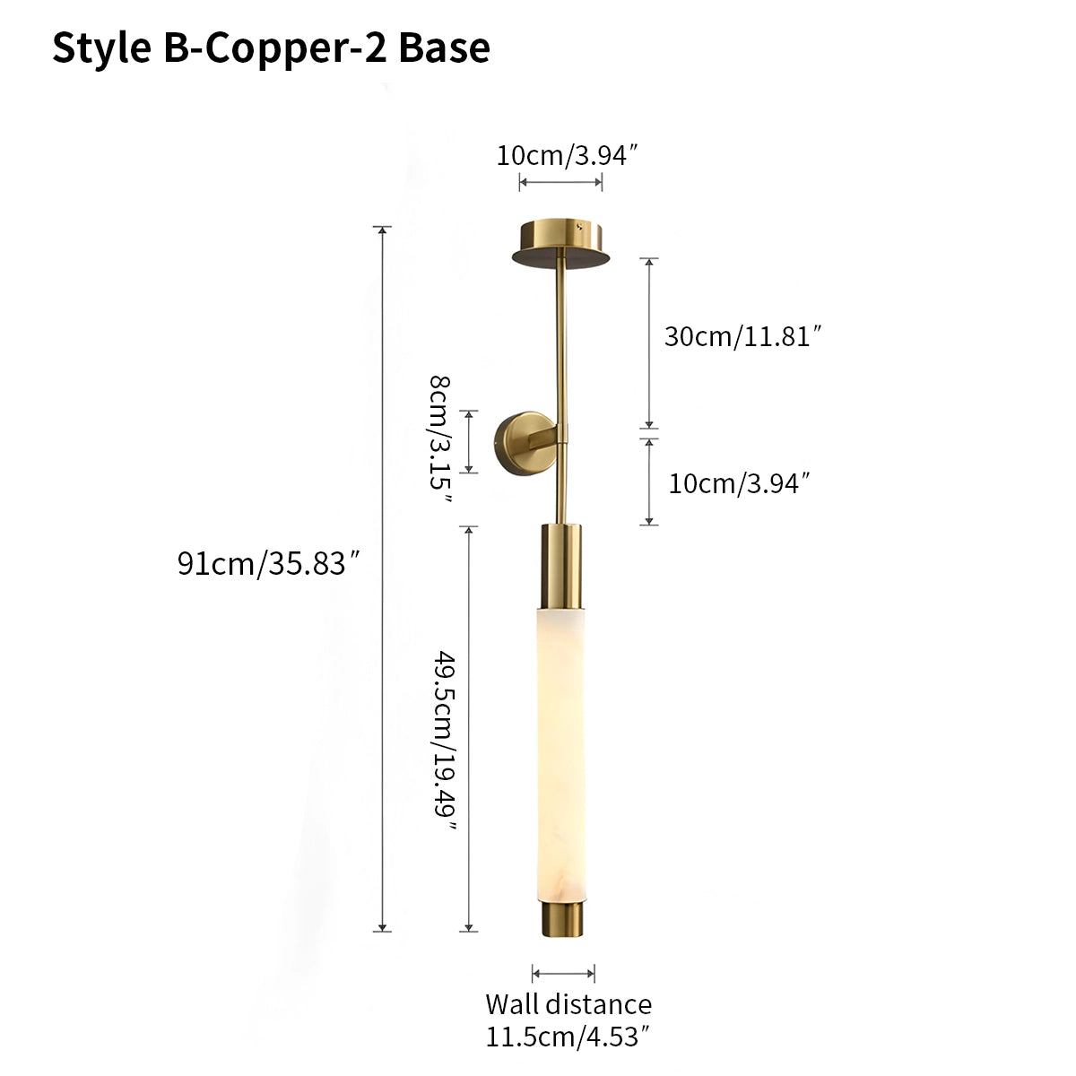 Antizer Modern Spanish Marble Long Strip Wall Lamp