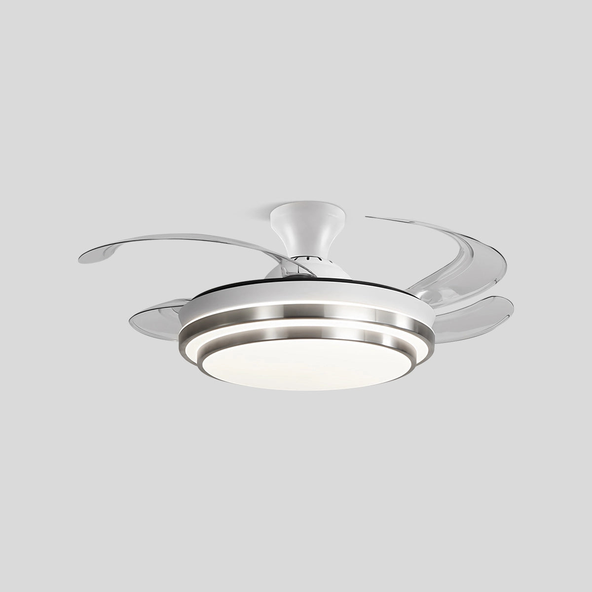 Antizer Modern White Ceiling Fan with Light
