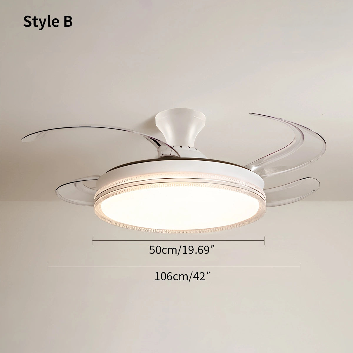 Antizer Modern LED Ceiling Fan Lights with Remote Control