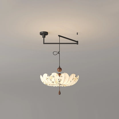 Antizer Floral Fabric Pendant Ceiling Light for Dining Room