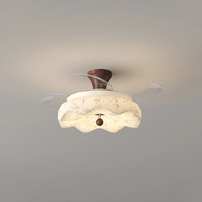 Antizer Fabric Retractable Ceiling Fan with LED Light