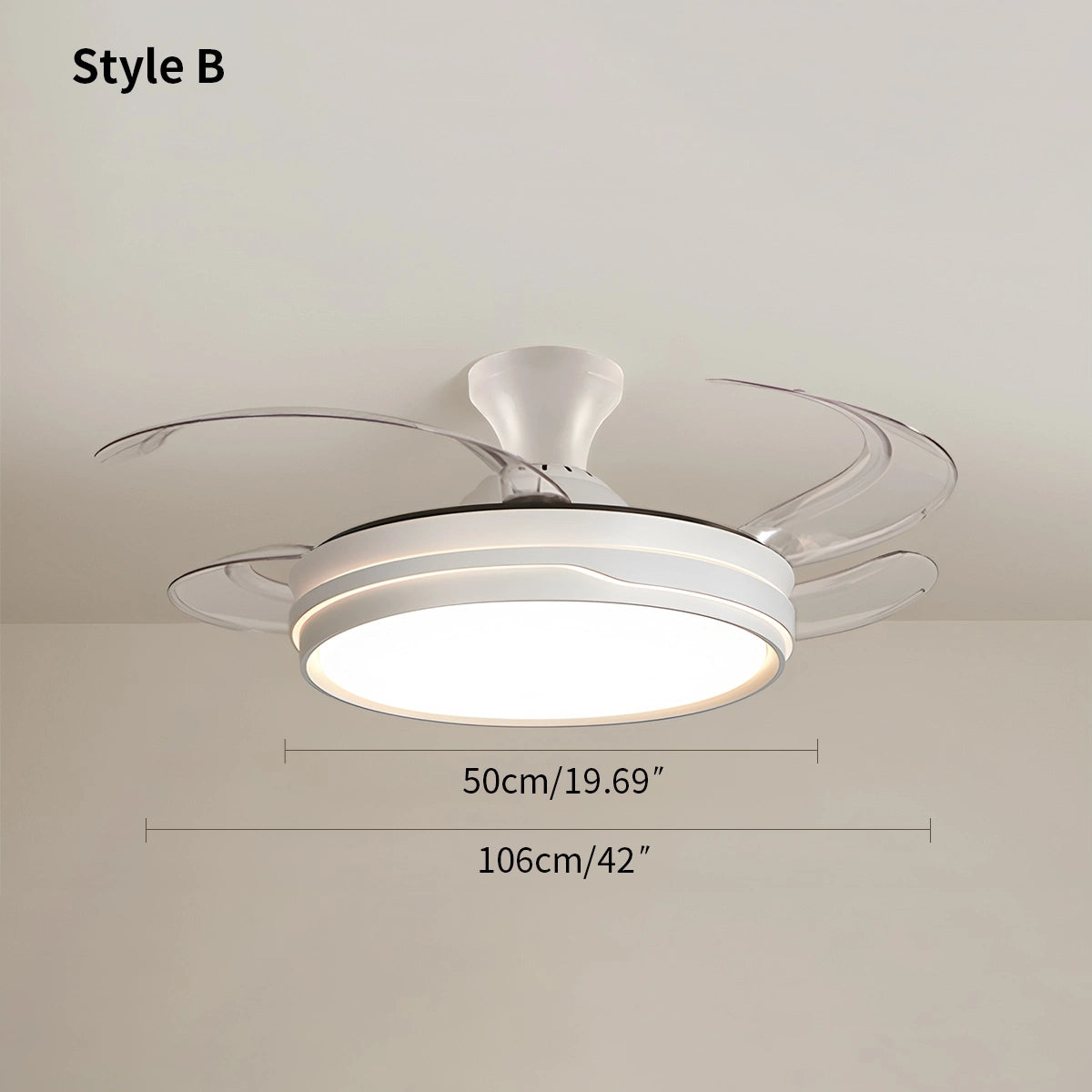 Antizer LED Ceiling Fan Light with Remote Control