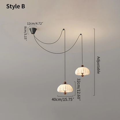 Antizer Displaceable Fabric Pendant Lamp for Dining Room