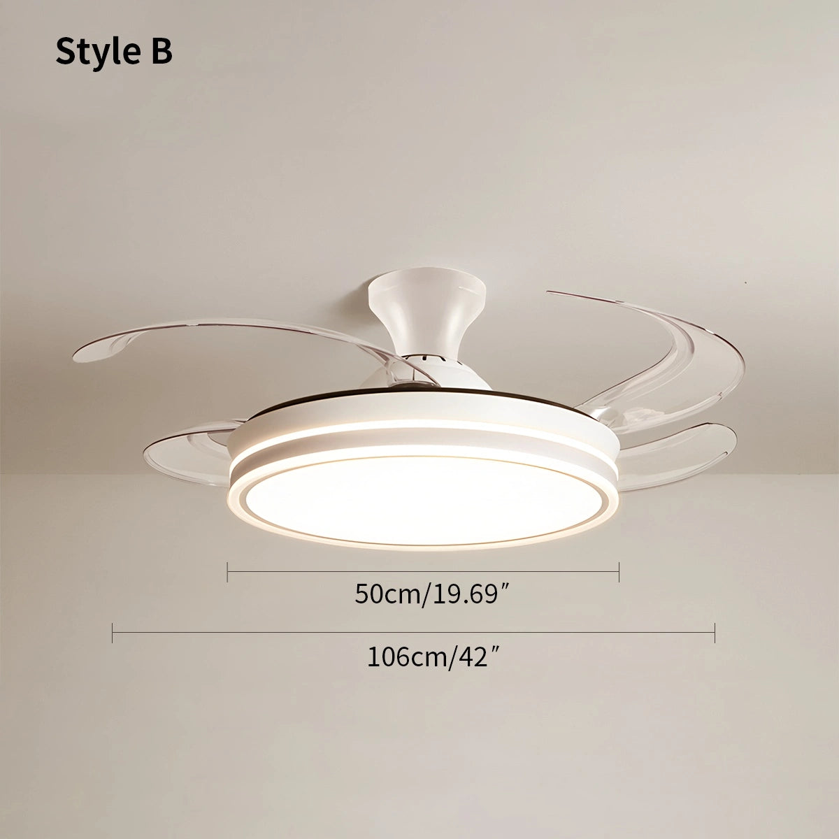 Antizer Modern Ceiling Fan with LED Light & Remote Control