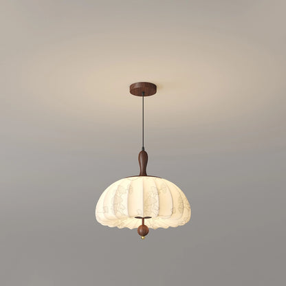 Antizer Retro Fabric Pumpkin Ceiling Lamp for Dining Room