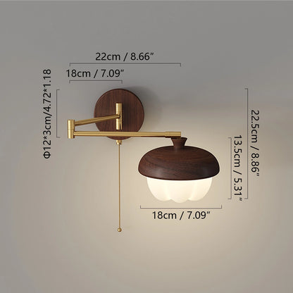 Antizer Movable Bud-Shaped Bedside Wall Lamp