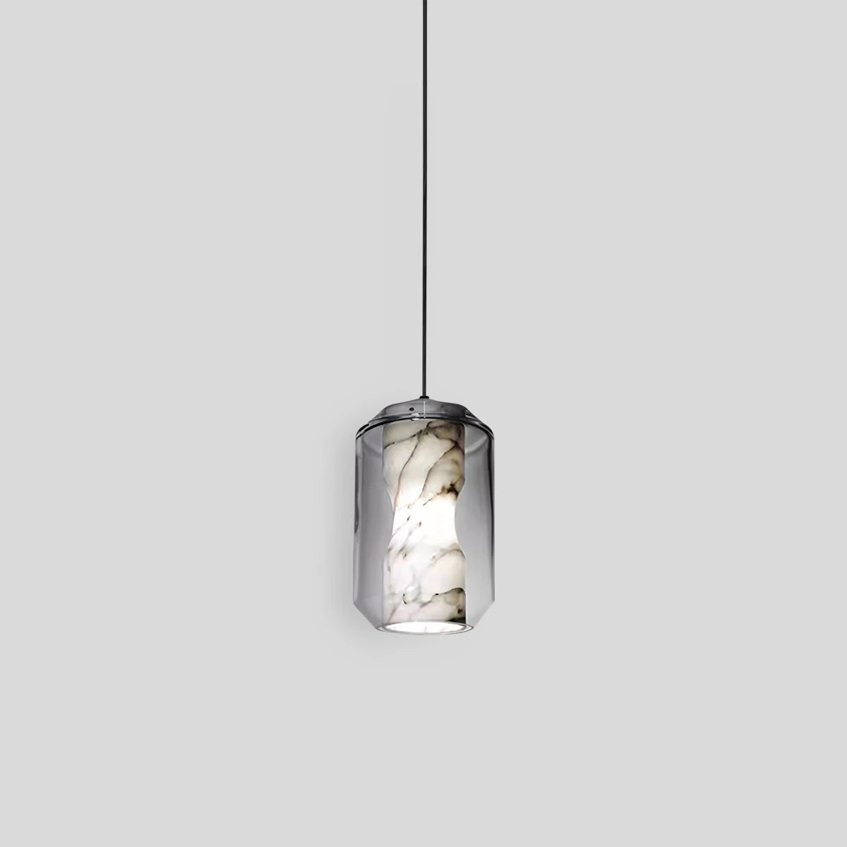 Antizer Modern Alabaster Glass Pendent Light for Bedroom