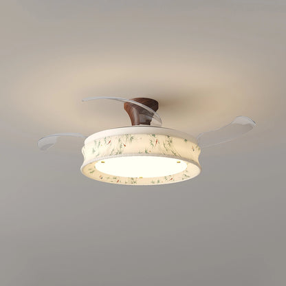 Antizer French Fabric Invisible Ceiling Fan Light