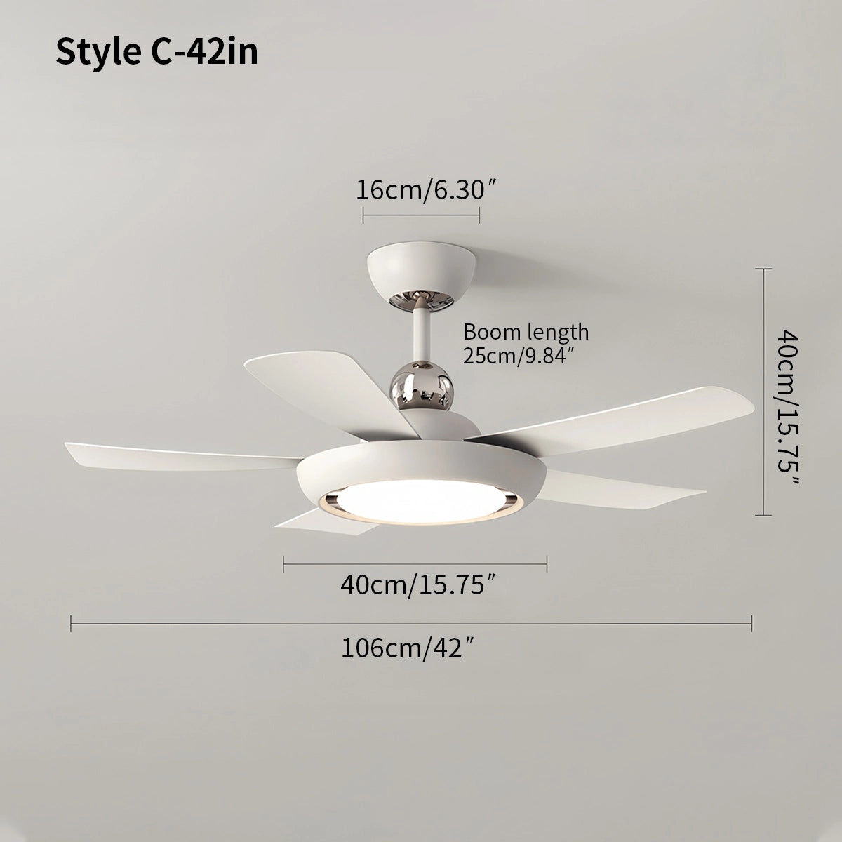 Antizer Silent Ceiling Fan with Light & Remote Control