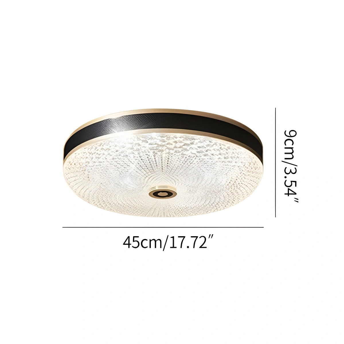 Antizer Ultrathin Circular Crystal Glass Ceiling Light