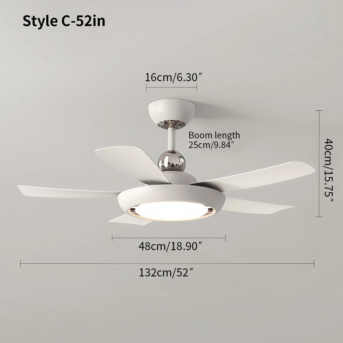 Antizer Silent Ceiling Fan with Light & Remote Control