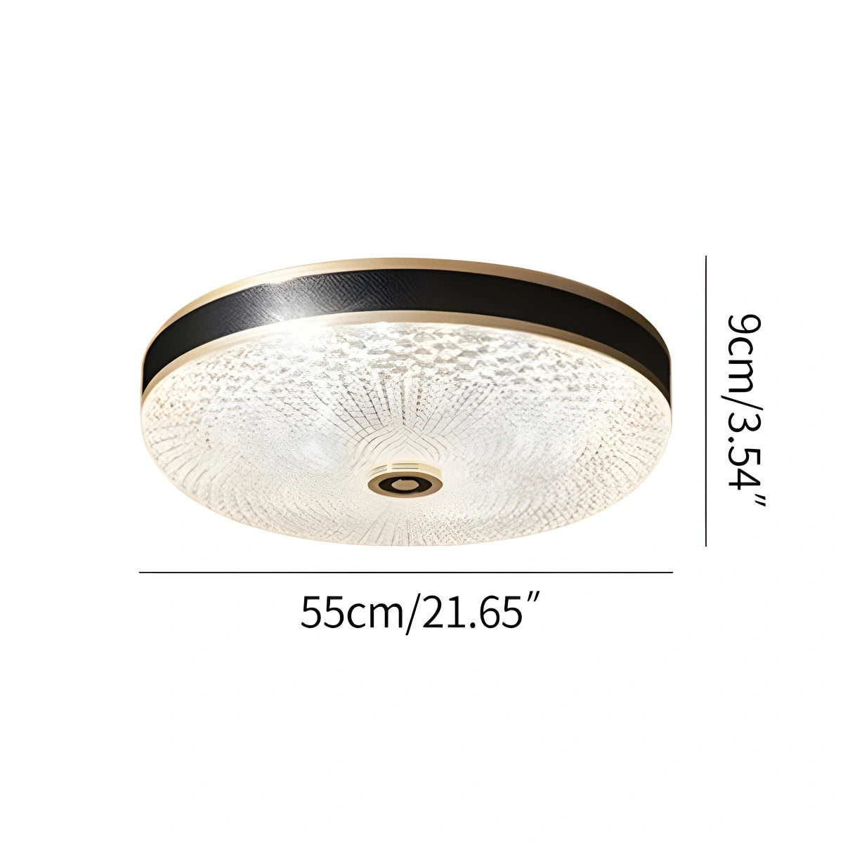Antizer Ultrathin Circular Crystal Glass Ceiling Light