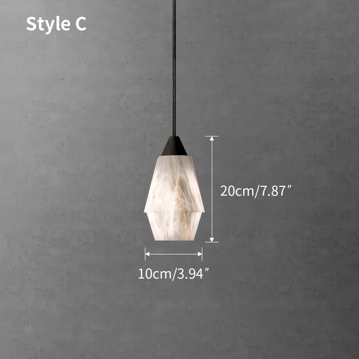 Antizer Natural Spanish Alabaster Pendant Light for Kitchen Island