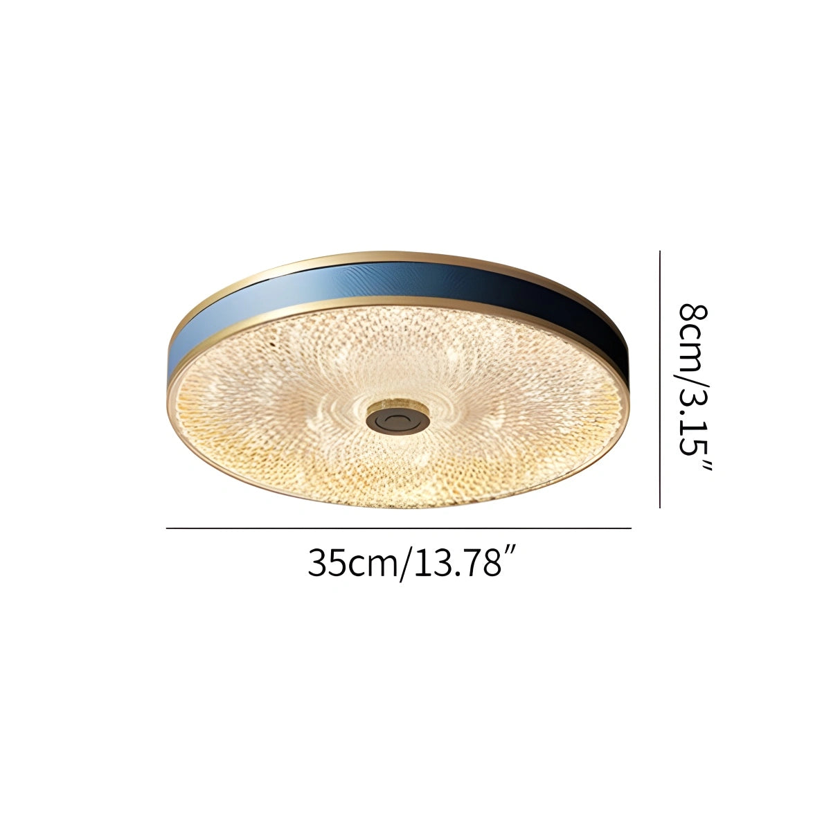 Antizer Ultrathin Circular Crystal Glass Ceiling Light