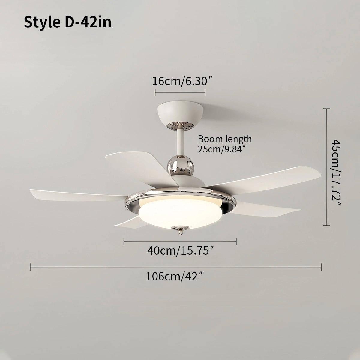 Antizer Silent Ceiling Fan with Light & Remote Control