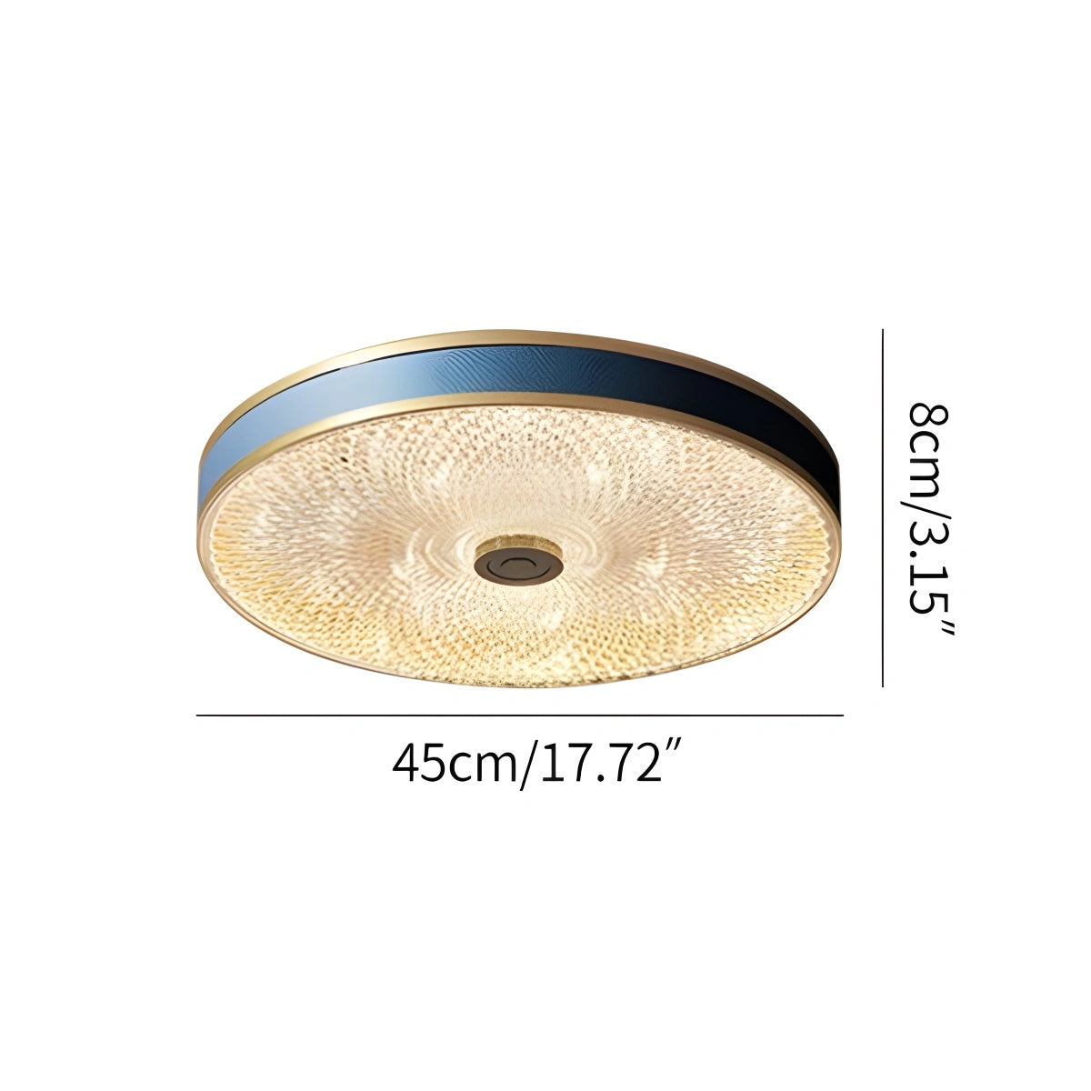 Antizer Ultrathin Circular Crystal Glass Ceiling Light