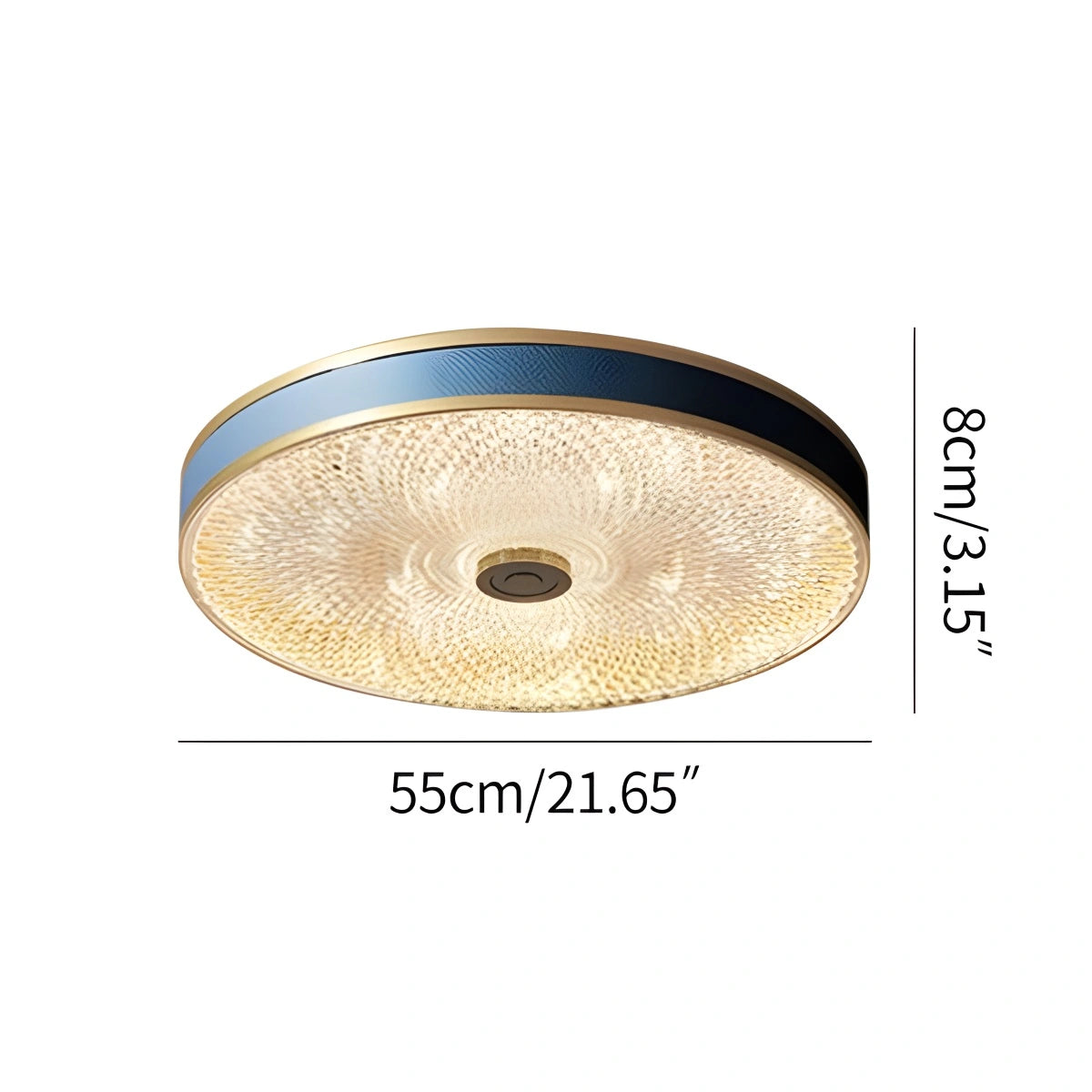 Antizer Ultrathin Circular Crystal Glass Ceiling Light