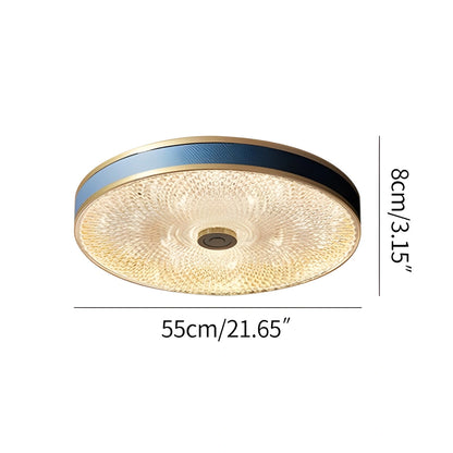 Antizer Crystal Glass Ceiling Light Ultrathin Circular