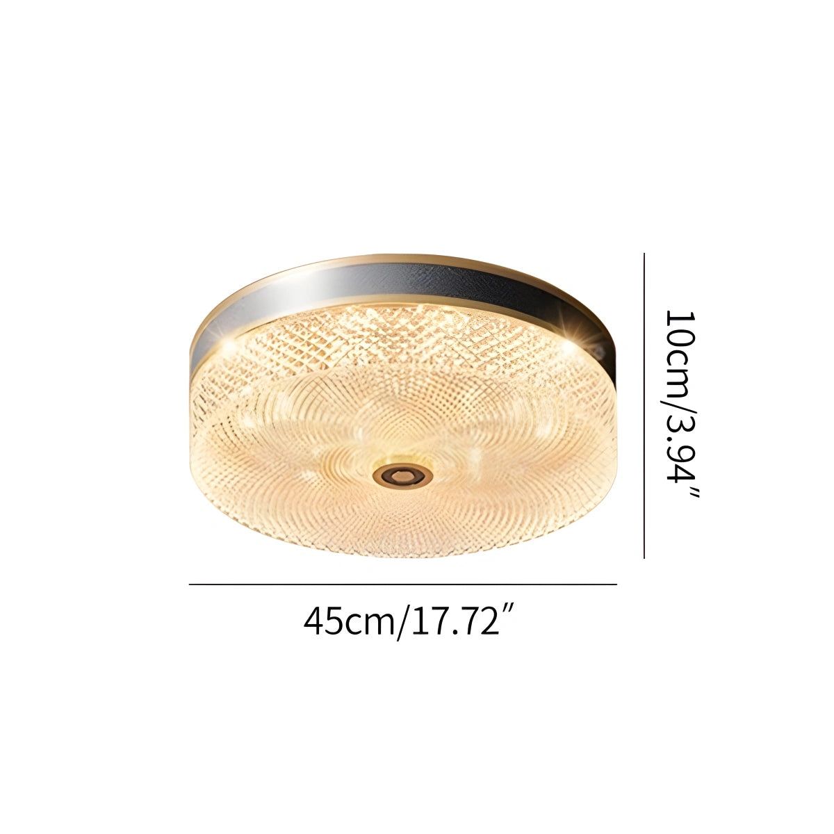 Antizer Ultrathin Circular Crystal Glass Ceiling Light