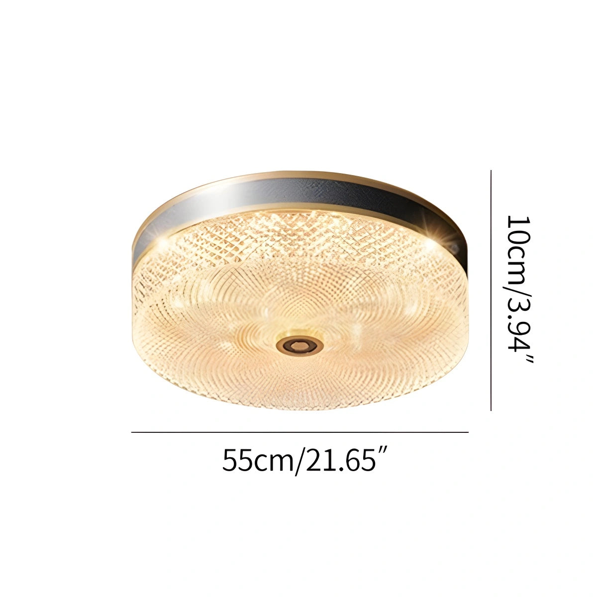 Antizer Ultrathin Circular Crystal Glass Ceiling Light