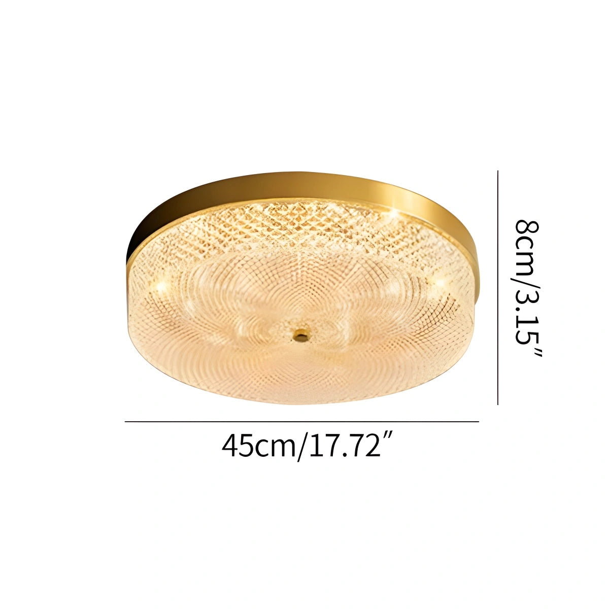 Antizer Crystal Glass Ceiling Light Ultrathin Circular