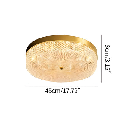 Antizer Crystal Glass Ceiling Light Ultrathin Circular