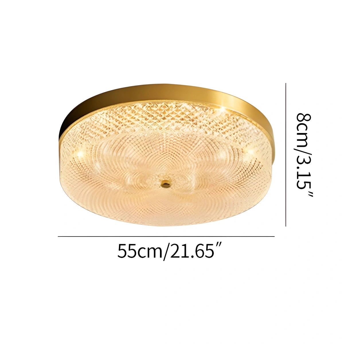 Antizer Crystal Glass Ceiling Light Ultrathin Circular