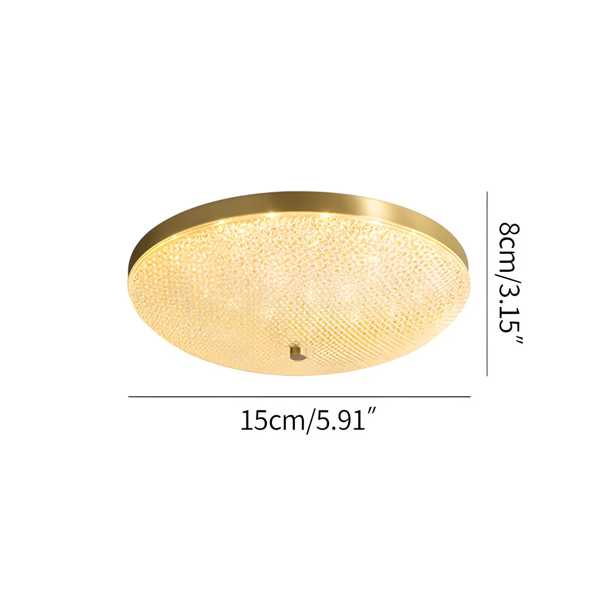 Antizer Ultrathin Circular Crystal Glass Ceiling Light