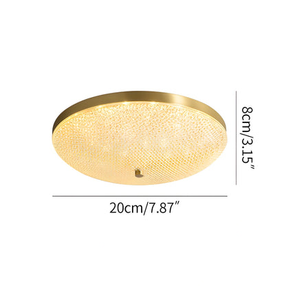 Antizer Crystal Glass Ceiling Light Ultrathin Circular