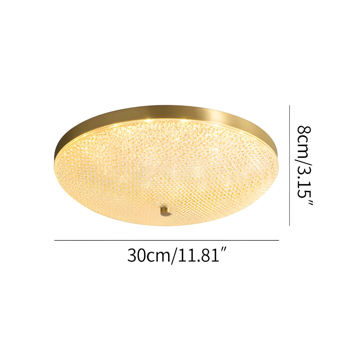 Antizer Ultrathin Circular Crystal Glass Ceiling Light
