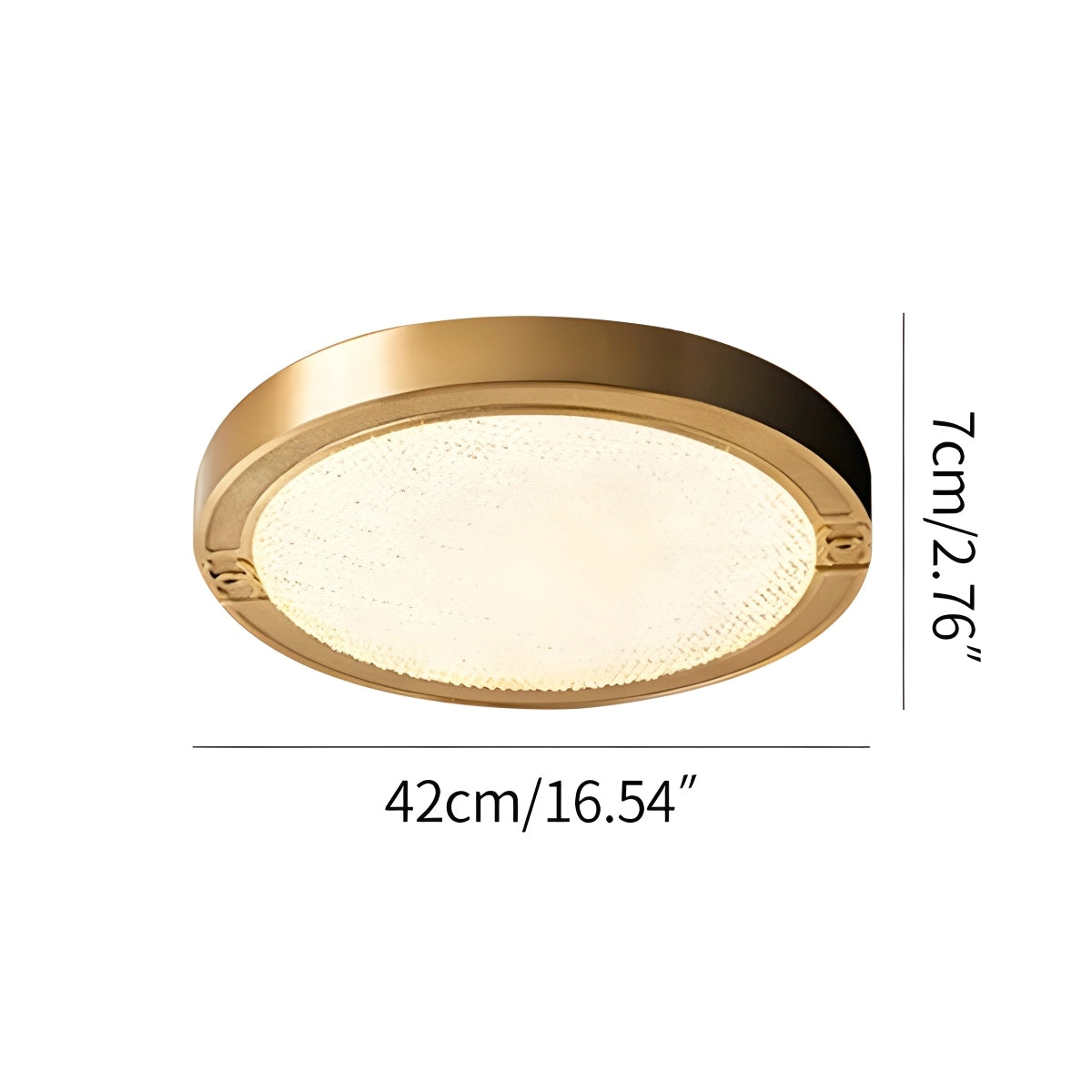 Antizer Ultrathin Circular Crystal Glass Ceiling Light