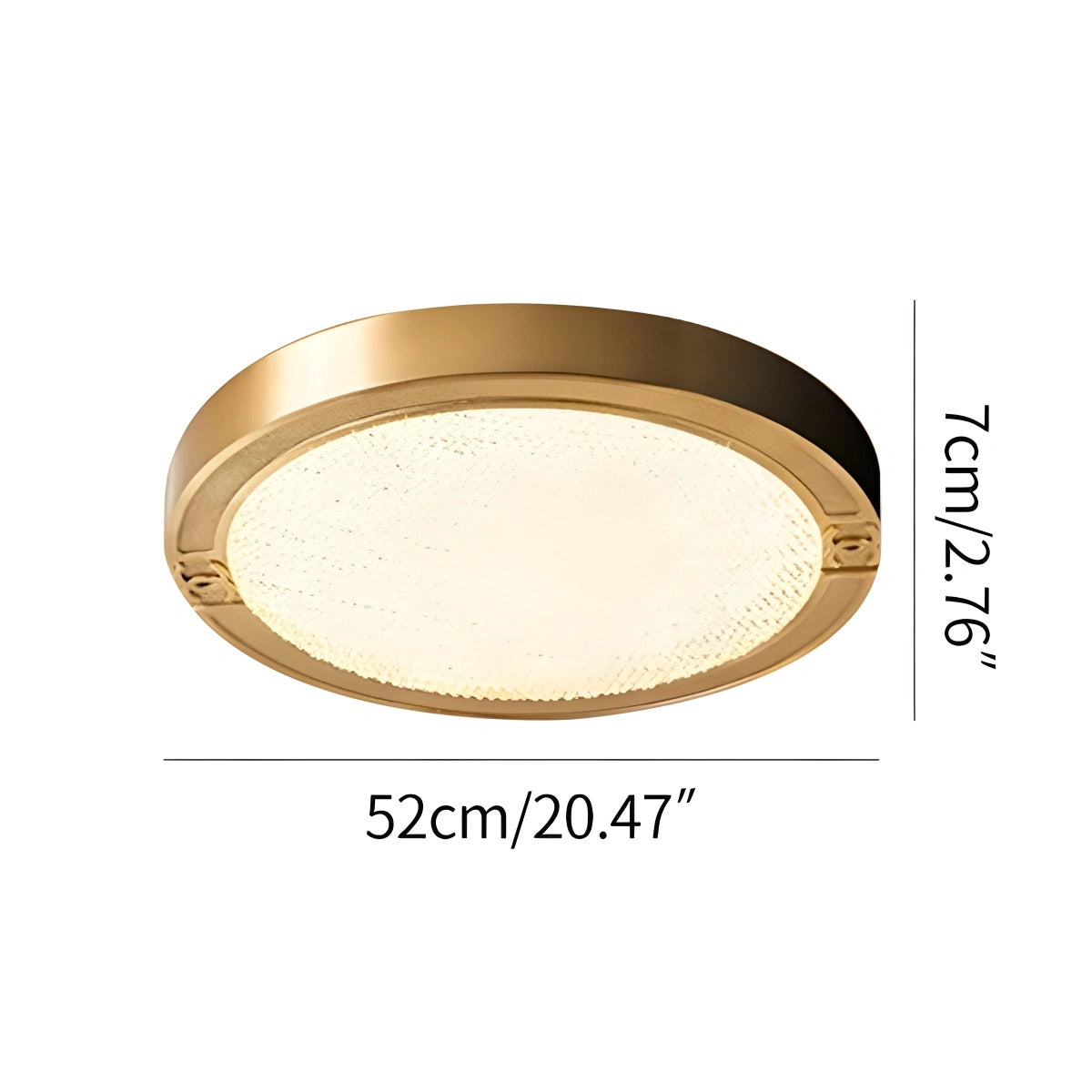 Antizer Ultrathin Circular Crystal Glass Ceiling Light