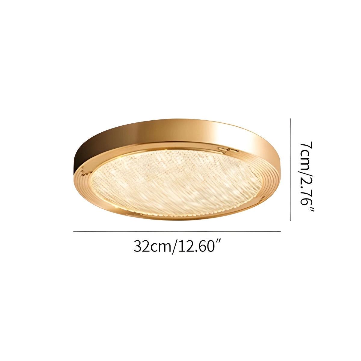 Antizer Ultrathin Circular Crystal Glass Ceiling Light