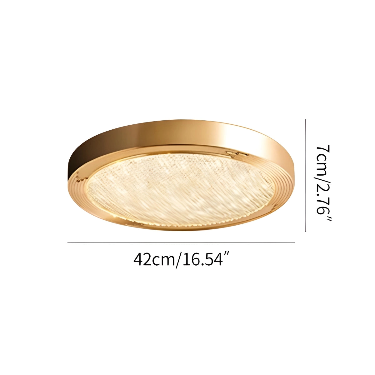 Antizer Ultrathin Circular Crystal Glass Ceiling Light