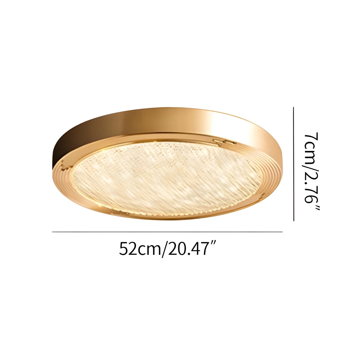 Antizer Ultrathin Circular Crystal Glass Ceiling Light