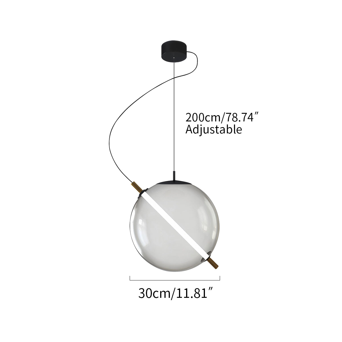 Antizer Nordic Round Glass Pendant & Table Light