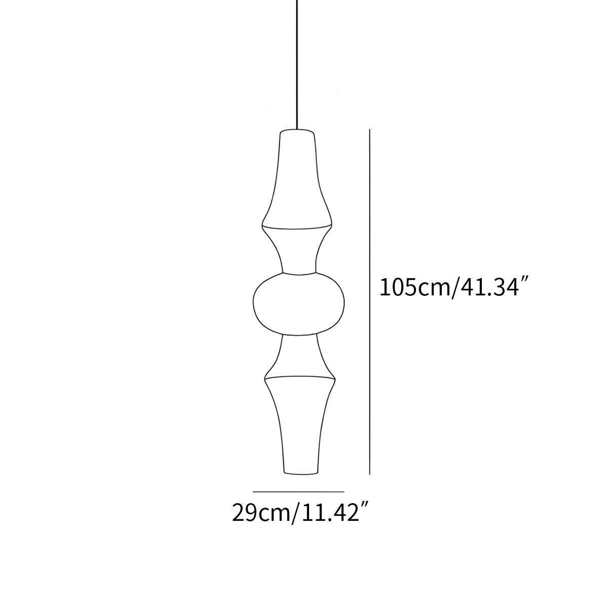 Antizer Washi Paper Corner Pendant Light for High Ceilings