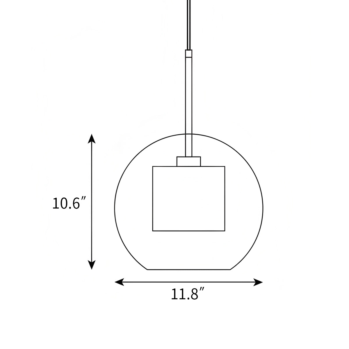 Antizer Chiswick Glass Pendant Light for Kitchen Island