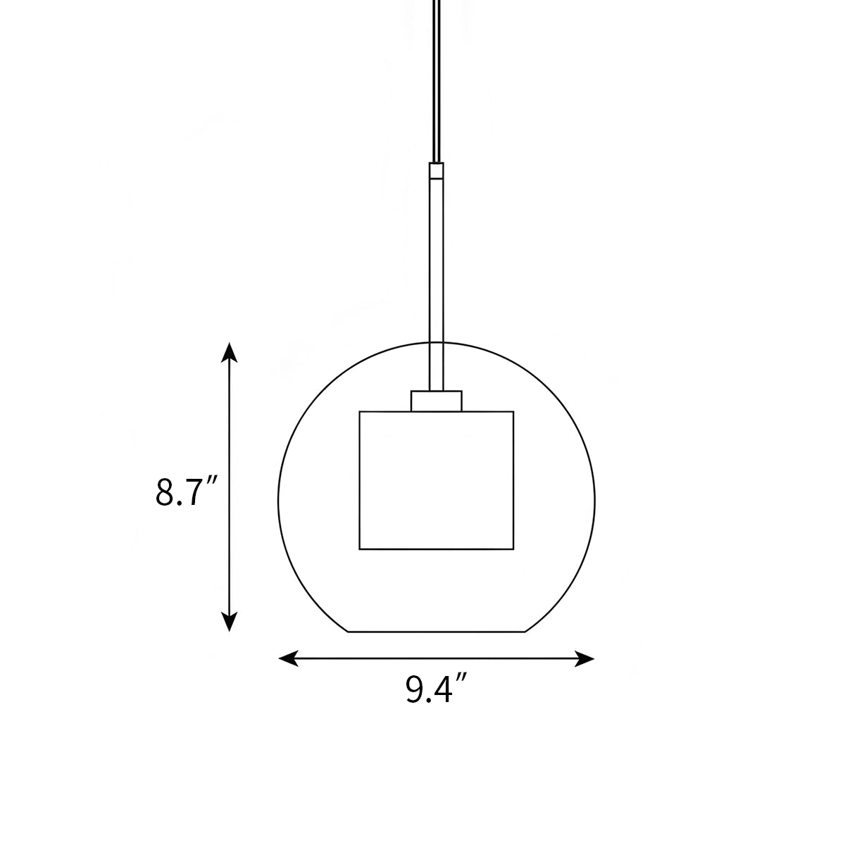 Antizer Chiswick Glass Pendant Light for Kitchen Island