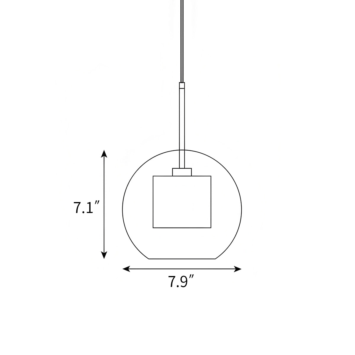 Antizer Chiswick Glass Pendant Light for Kitchen Island
