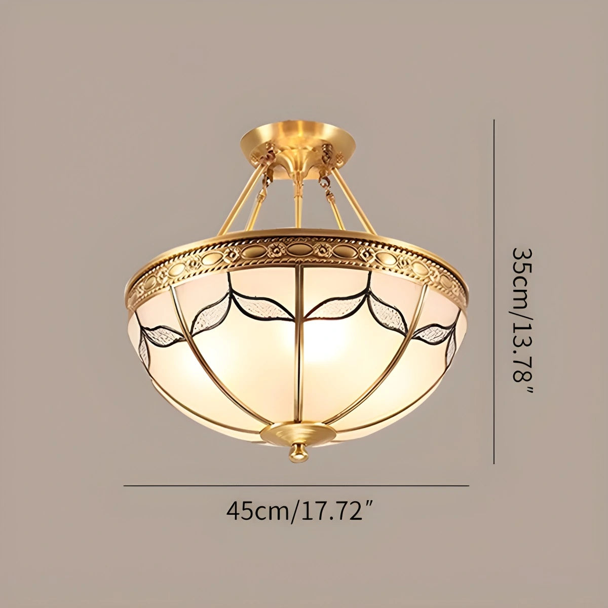 Antizer European Retro Glass Ceiling Light