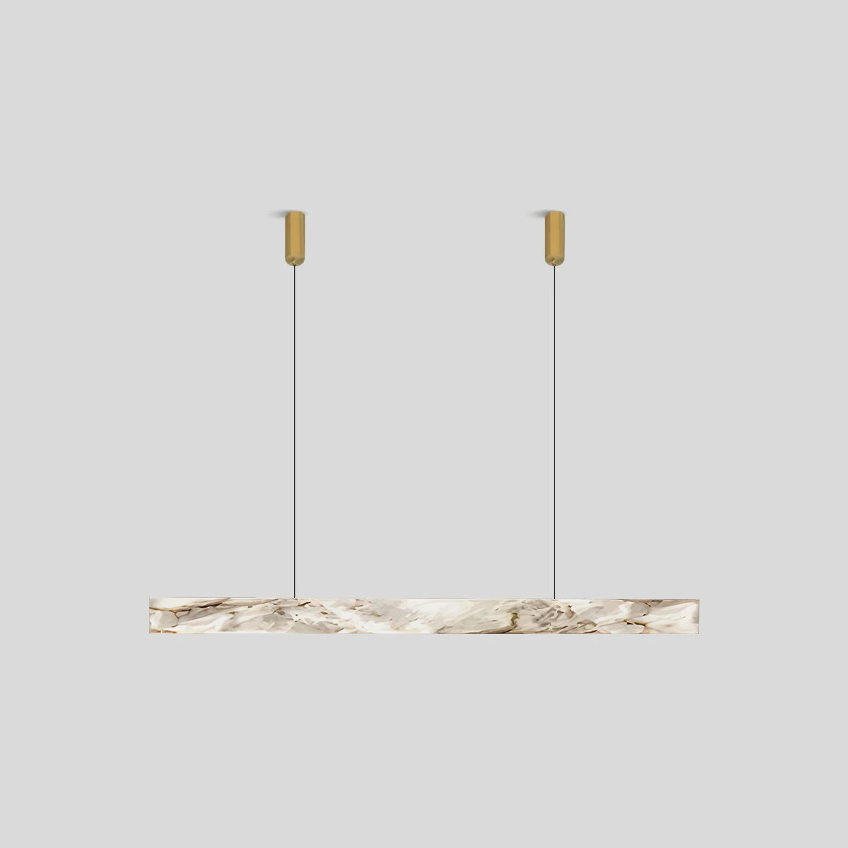 Antizer Minimalist Linear Spanish Alabaster Pendant Light