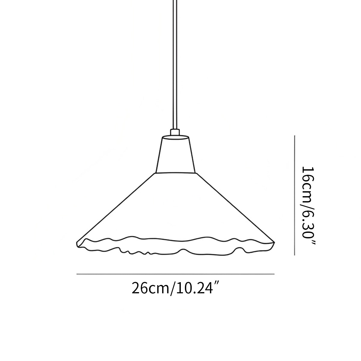 Antizer Concrete Pleated Pendant Lamp for Bedroom