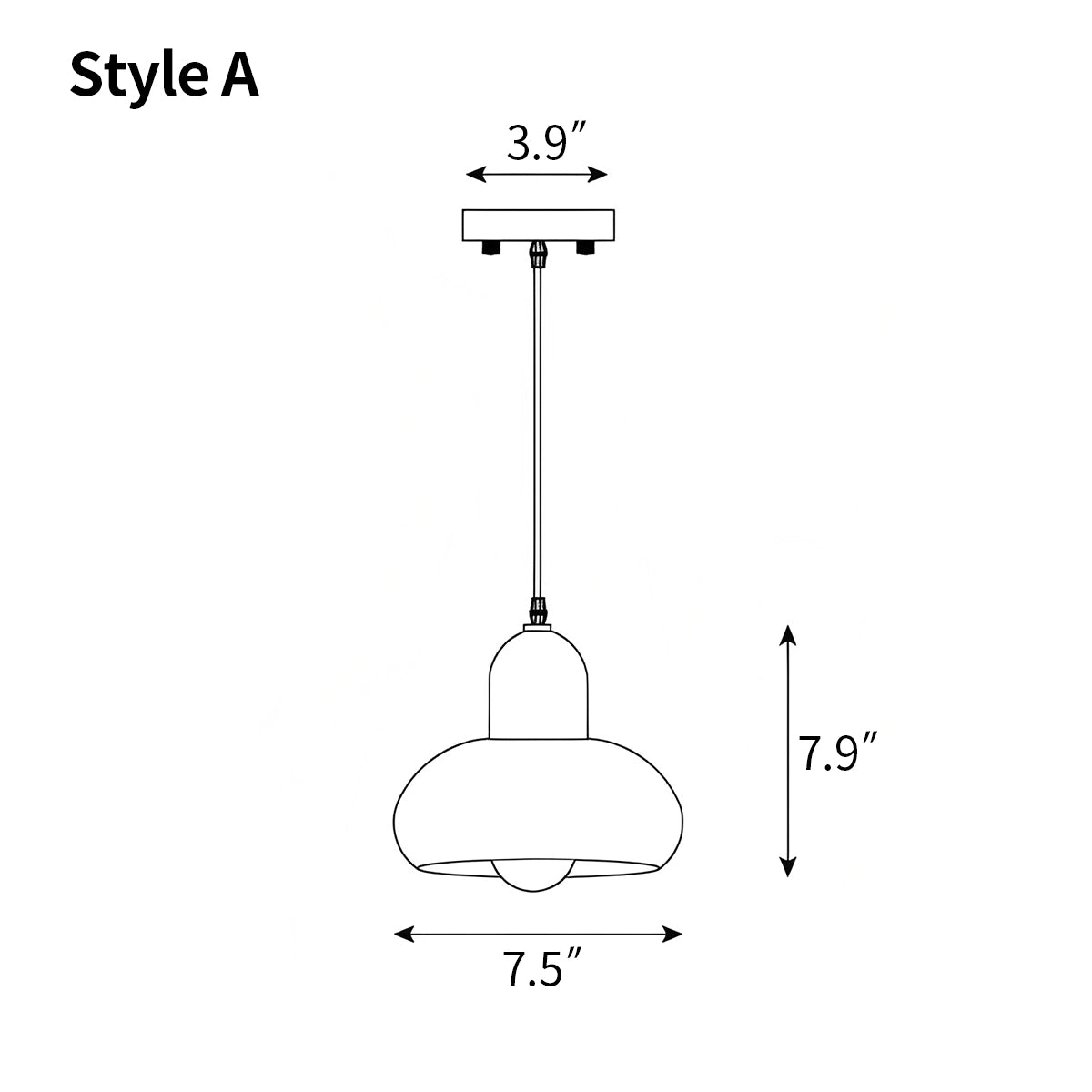 Antizer Mellow Glass Pendant Lamp for Dining Area
