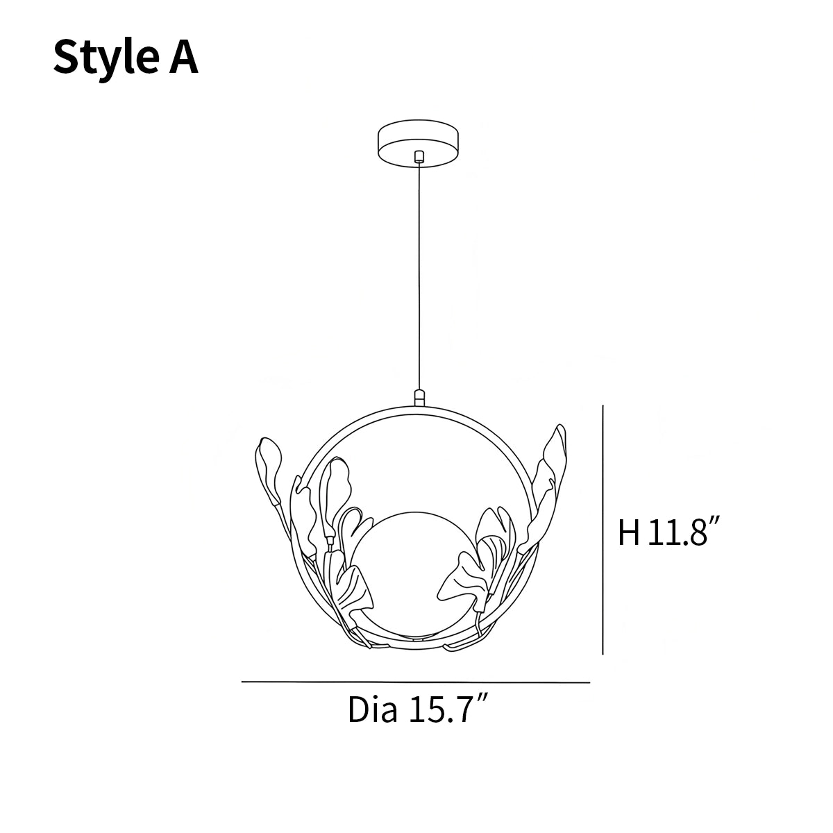 Antizer Ginkgo Pendant Lamp for Dining Table