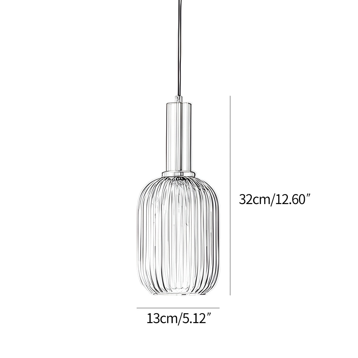 Antizer Nordic Vintage Glass Striped Pendeant Light