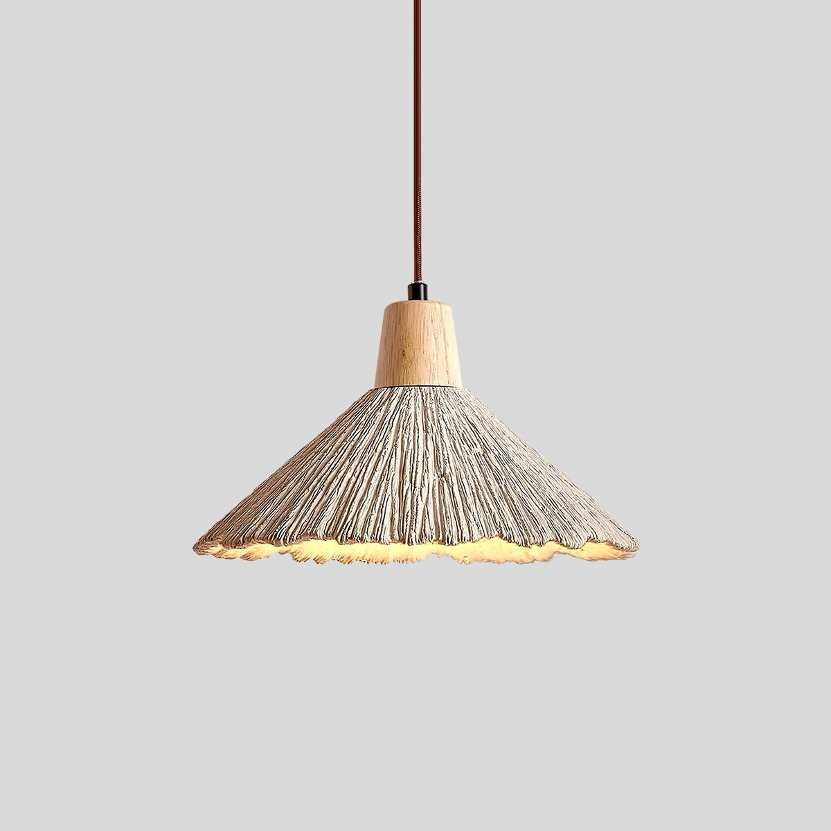 Antizer Concrete Pleated Pendant Lamp for Bedroom